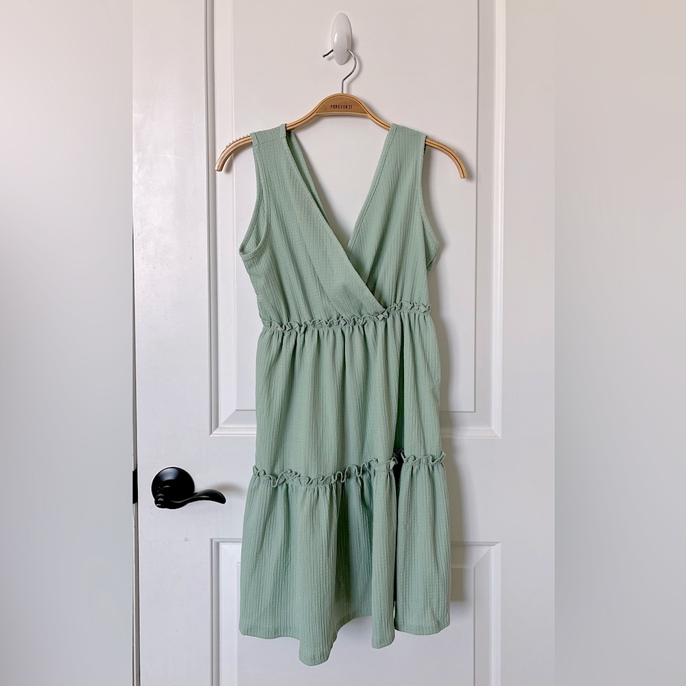 21 Saints | Elegant Sage Dress